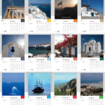 ギリシャカレンダーの各月の写真です。